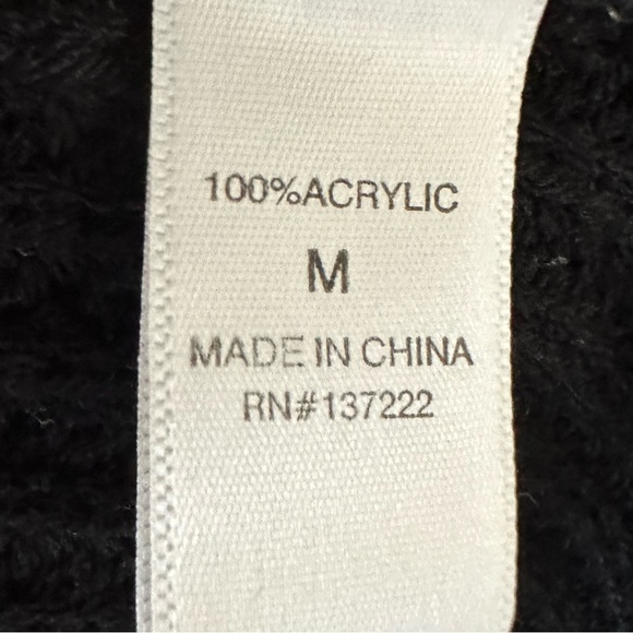 Deep Sugar Cozy distressed black cutout knitted sweater size medium - Picture 5 of 6